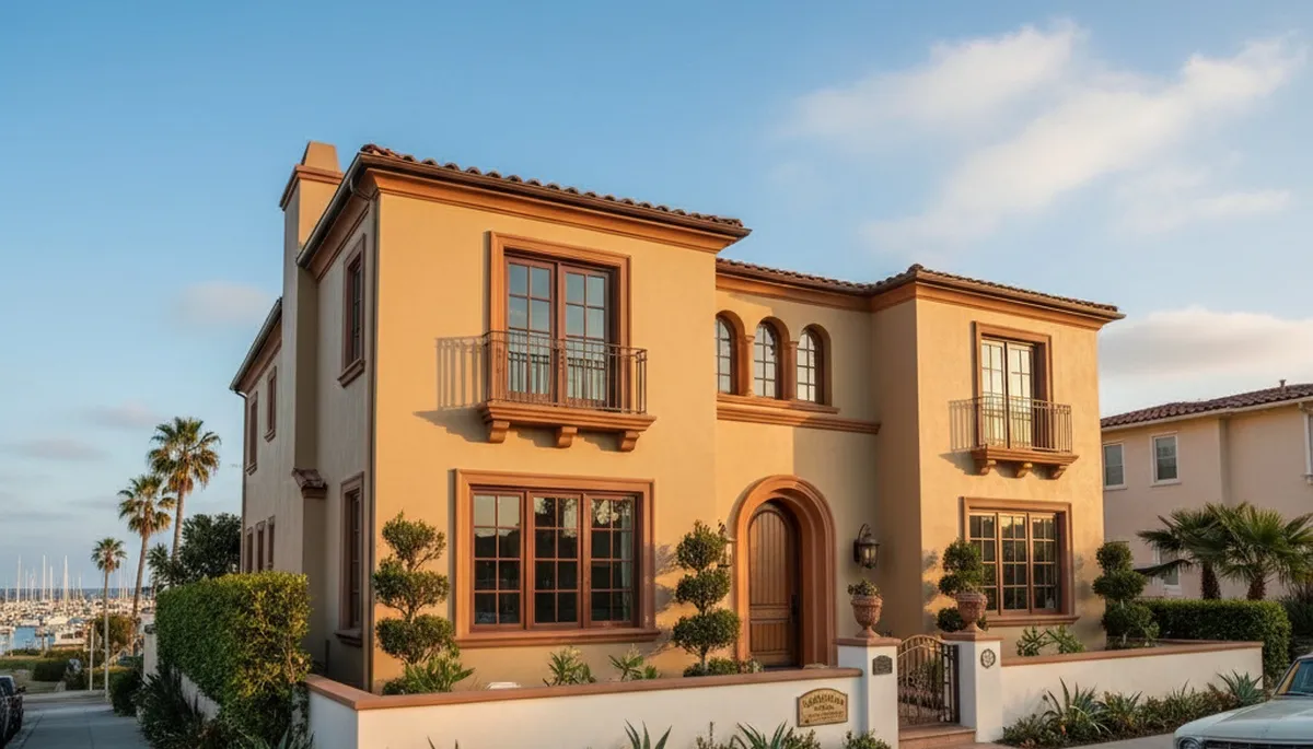 Completed exterior house painting in Long Beach, CA with smooth, weather-resistant coastal finishes