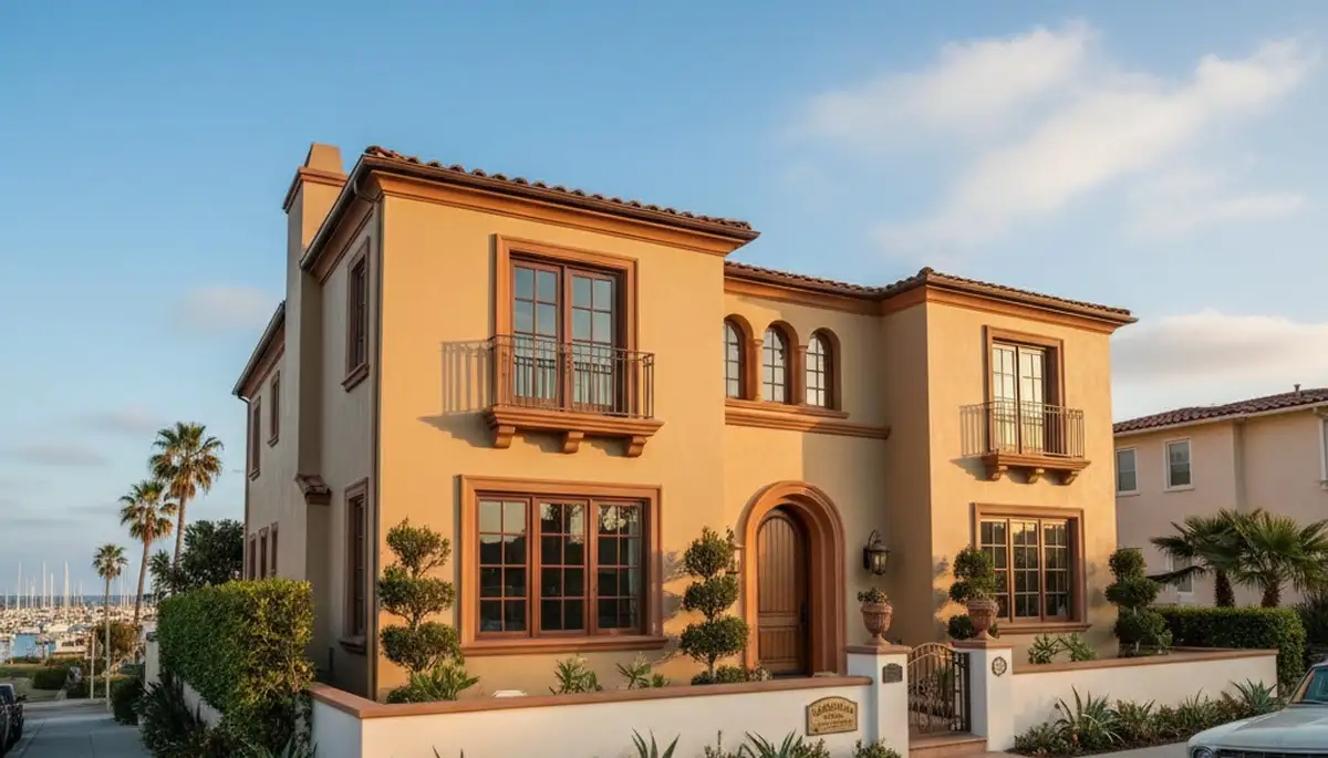 Completed exterior house painting in Long Beach, CA with smooth, weather-resistant coastal finishes