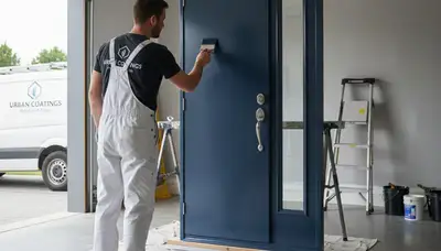 Professional door painting and refinishing service in Long Beach, CA for residential homes
