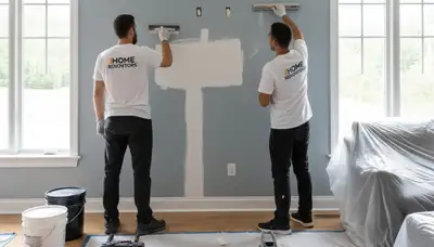 Professional drywall repair and wall restoration in Long Beach, CA home by expert painting contractors