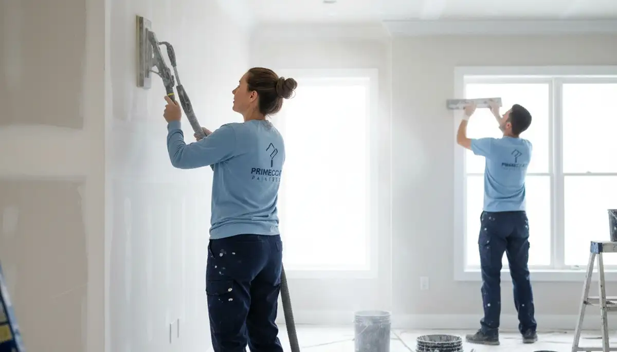 Professional drywall repair and wall painting in Long Beach, CA home interior restoration