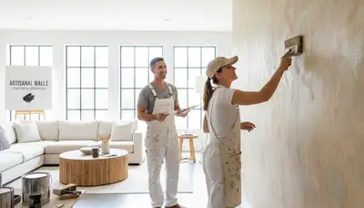 Professional faux painting and decorative wall finishes in Long Beach, CA coastal home interior