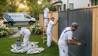 Professional fence painting in Long Beach, CA with durable coastal-weather finish