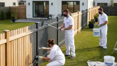Professional fence painting in Long Beach, CA by expert residential exterior painters
