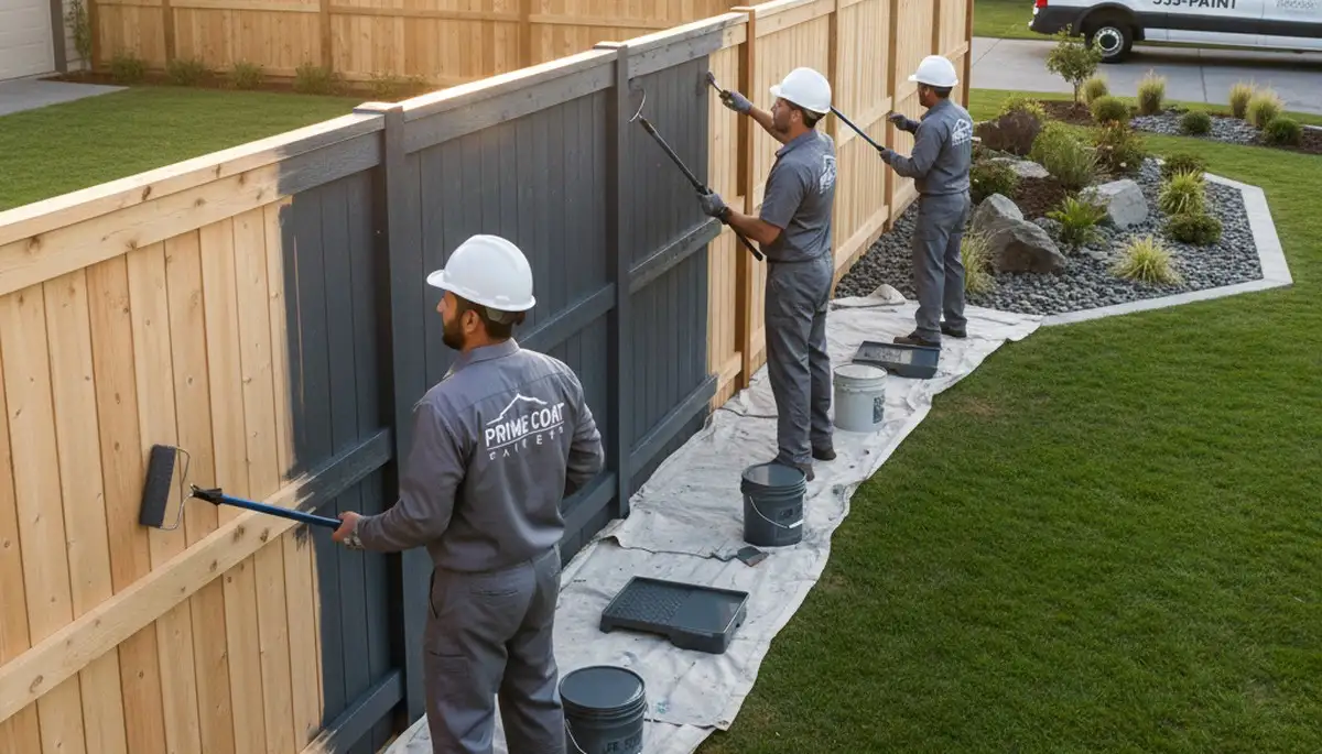 Professional fence painting in Long Beach, CA by expert painters protecting wood from coastal weather