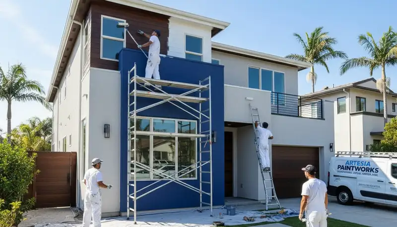 House painting service in Long Beach, CA for residential interior and exterior painting projects