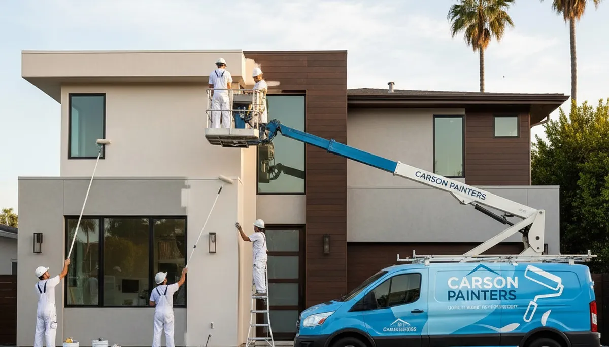 House painting contractor in Long Beach, CA providing residential interior and exterior painting services