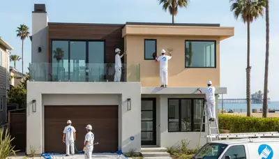Professional house painting service in Long Beach CA improving home exterior curb appeal