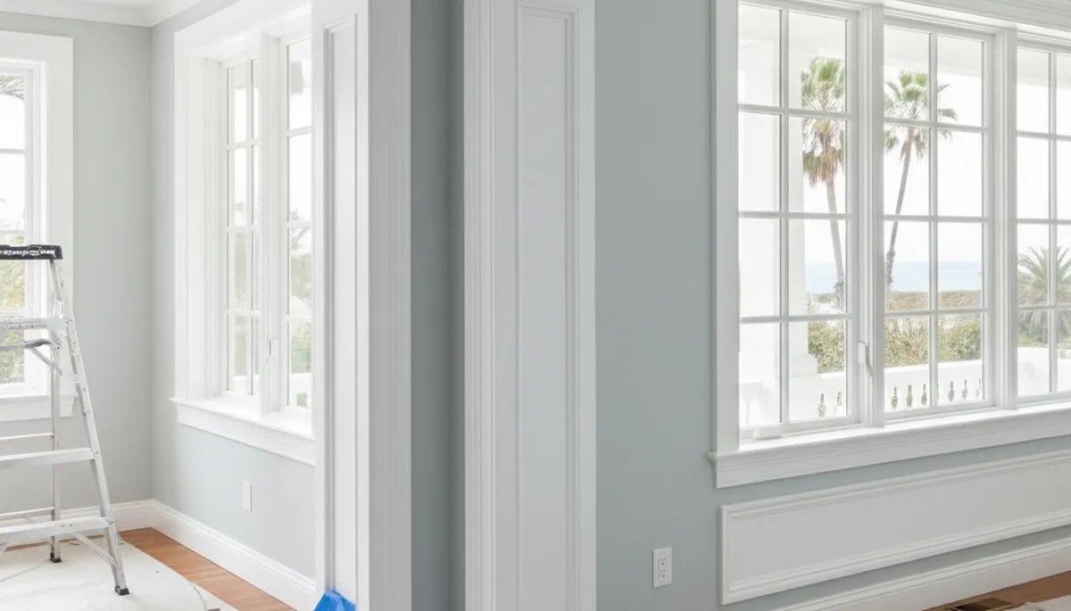 Professional interior trim painting with crisp lines and detailed finishes in Long Beach, CA home