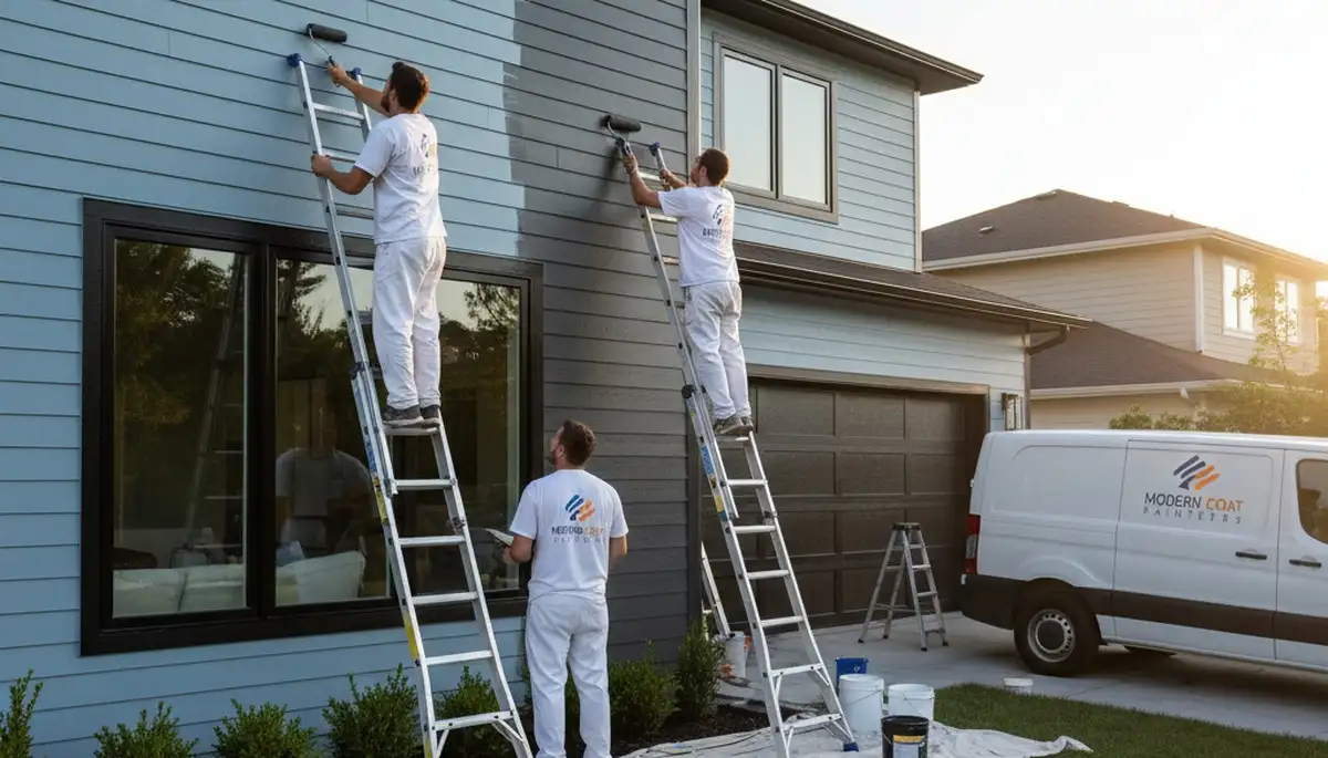 Professional siding painting on coastal home in Long Beach, CA by expert exterior painters